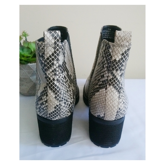 COPY - MIA Jody Snake Embossed Platform Block heel Women's Ankle Boot Sz-7M NIB - Picture 5 of 7